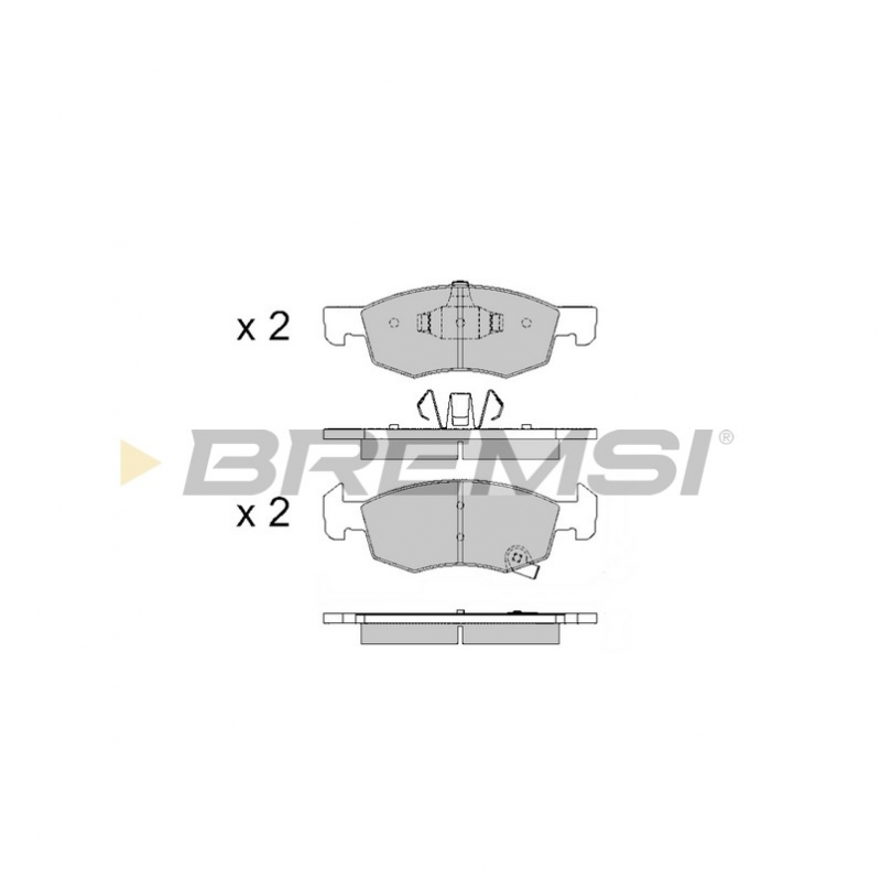 Передні гальмівні колодки BREMSI для Renault Logan, Sandero (2019-) BP3889