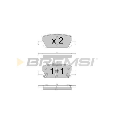 Задние тормозные колодки BREMSI для Tesla Model 3 (2017-) (Brembo) BP3913