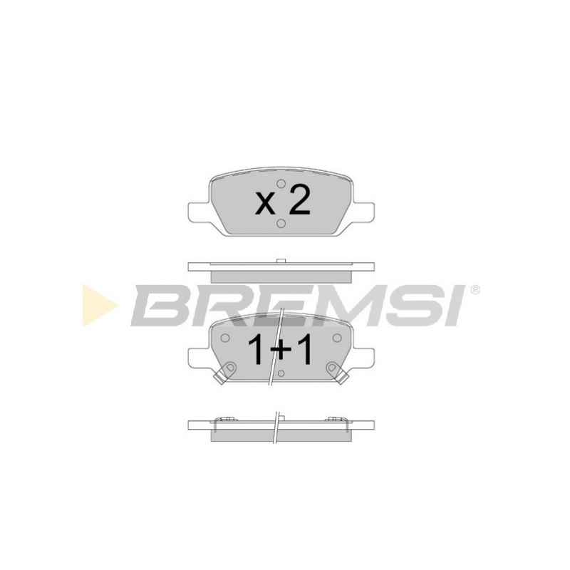 Задние тормозные колодки BREMSI для Tesla Model 3 (2017-) (Brembo) BP3913