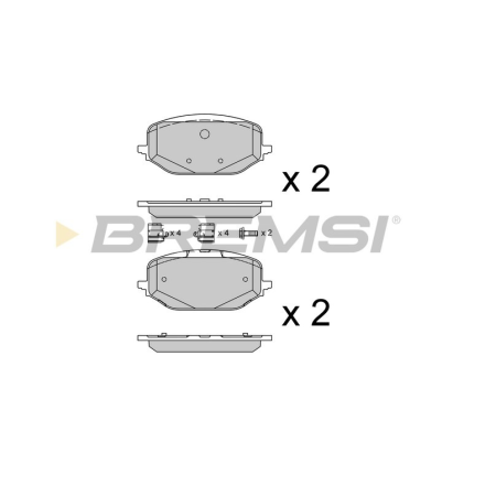 Передние тормозные колодки BREMSI для Citroen Berlingo, Peugeot Partner, Opel Combo E 1.5-1.6 (2018-) (ZF Sachs) BP3952