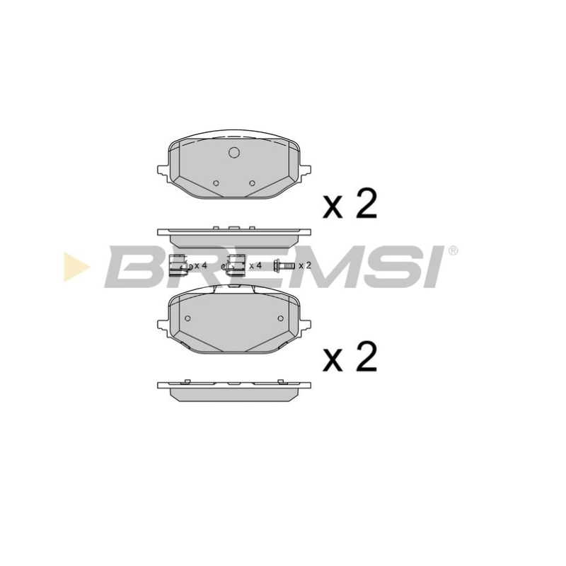 Передние тормозные колодки BREMSI для Citroen Berlingo, Peugeot Partner, Opel Combo E 1.5-1.6 (2018-) (ZF Sachs) BP3952