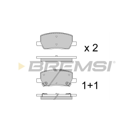 Задние тормозные колодки BREMSI для Tesla Model S, Model X (2013-) (Mando) BP3961