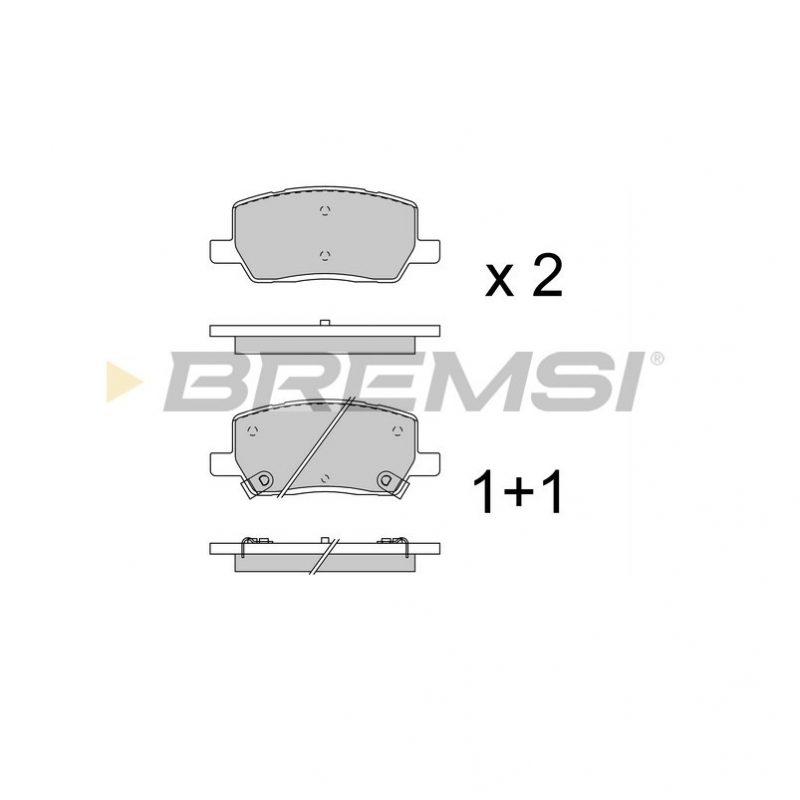 Задние тормозные колодки BREMSI для Tesla Model S, Model X (2013-) (Mando) BP3961