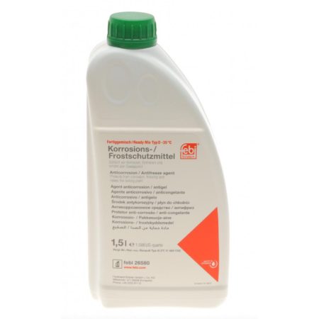 Антифриз (зеленый) (1.5L) (-30°C) Renault Glaceol RX Type D (26580) FEBI BILSTEIN
