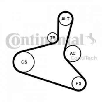 Комплект ремня генератора Audi A3/Seat Leon/Skoda Octavia/VW Caddy 1.4-2.0LPG 95-15, (6DPK 1195) (6DPK1195K1)