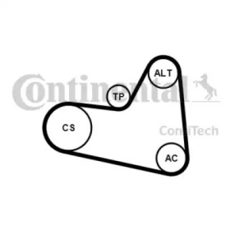 Комплект ремня генератора Ford Focus/Fiesta/Fusion 1.4/1.6TDCi 03-/Mazda 3 1.6 DI 04-13 (6PK976K1)