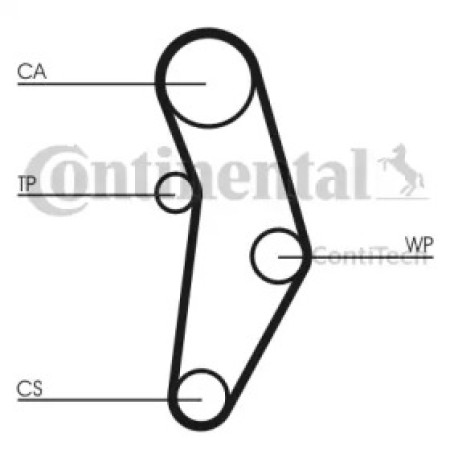 Ремінь ГРМ Fiat Doblo/Opel Combo 10-/Jeep Compass/Renegade 1.4i 14- (124x22) (CT1049)