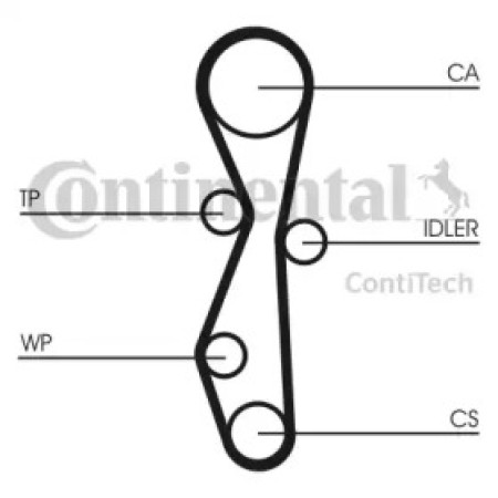 Ремінь ГРМ Citroen Jumpy/C4/C5 2.0 HDI 07-/Fiat Scudo 2.0D 07-/Ford Focus/Mondeo 04-(116x25.4) (CT1091)