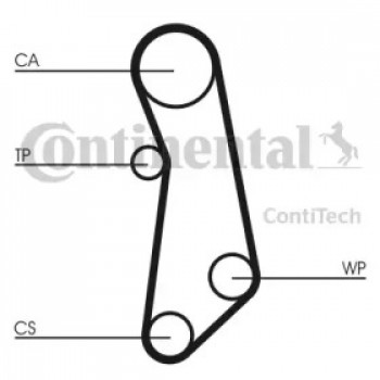 Ремінь ГРМ Fiat Doblo/Punto/Panda 1.2-1.4 03-/Ford 1.2 08-16 (129x22) (CT1115)