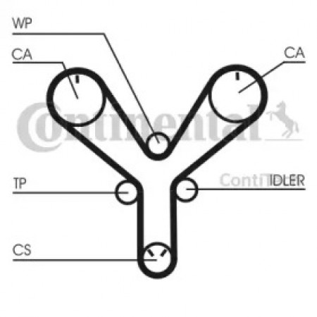 Ремень ГРМ Toyota Land Cruiser/Sequoia/Lexus LS/GS 4.0/4.3/4.7 97- (211x34) (CT1147)