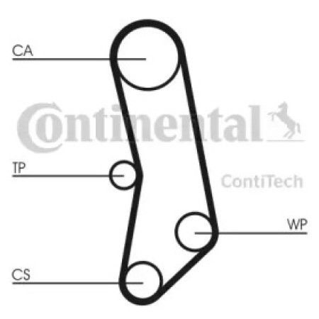 Ремень ГРМ Fiat Panda/Uno/Tipo 0.8-1.1 86-04 (104x15) (CT503)