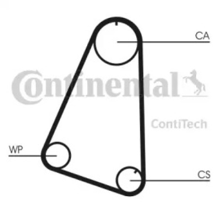Ремень ГРМ Opel Corsa A/Kadett 1.3 79-89 (104x15) (CT504)