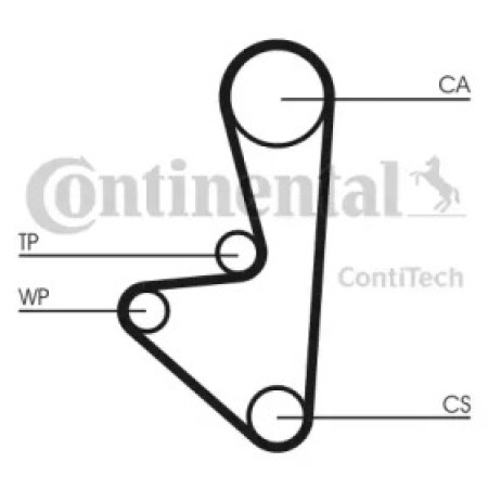 Ремень ГРМ Citroen Berlingo/Xsara/Peugeot 106/205/306/307/405/Partner 1.4i 87-15 (108x17) (CT607)