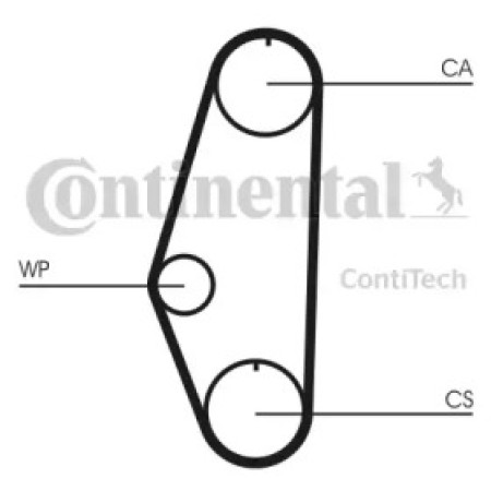 Ремінь ГРМ VW Golf 1.0-1.4 85-99/Polo 1.0-1.3 85-94/Seat Cordoba 1.4 94-02 (128x19) (CT629)