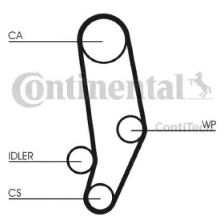 Ремінь ГРМ VW LT 2.4D 82-96/Audi 100 2.0D/TD 78-90 (119x25) (CT704)