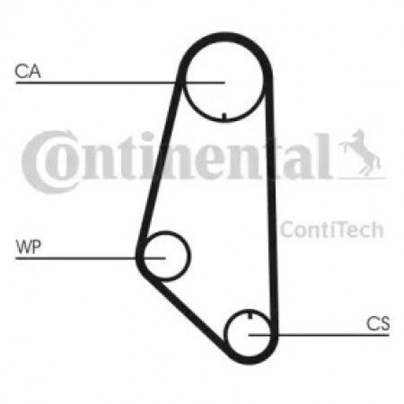 Ремінь ГРМ VW Golf III 1.6 92-97/Seat Cordoba/Ibiza 1.6i 93-02 (19x133z) (CT732)