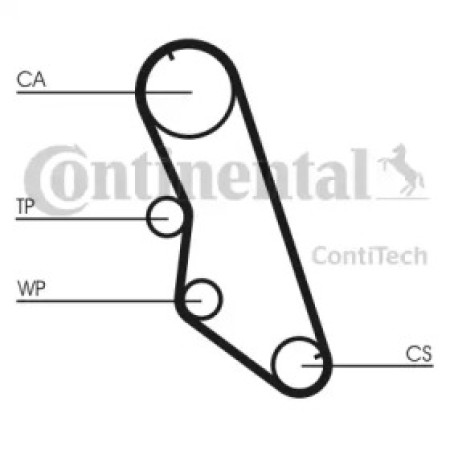 Ремень ГРМ Peugeot 205/405/406/Expert 1.6/1.8 88-00/Citroen Berlingo 1.8i 96-02 (17x114z) (CT754)