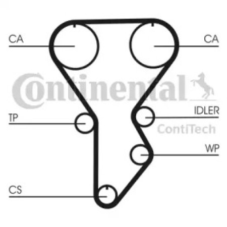 Ремень ГРМ Kia Sportage/Mazda 626 2.0 16V 94-03 (25x168z) (CT790)