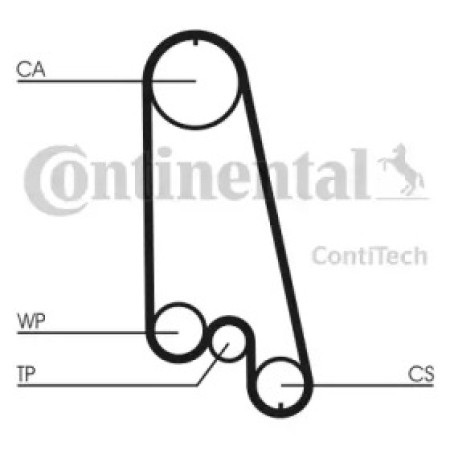 Ремень ГРМ Opel Astra/Combo/Vectra B/Daewoo Lanos 1.4-1.6i 94- (111x17) (CT874)