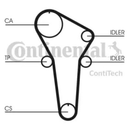 Ремінь ГРМ Mazda 323 1.5i 16V 94-98 (22x125z) (CT899)