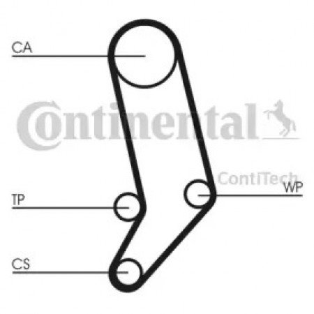 Ремень ГРМ VW LT/VW T4 2.5TDI/SDI 90-06/Audi 100/A6 2.4D/2.5TDI 89-97 (круглый зуб) (122x26.4) (CT939)