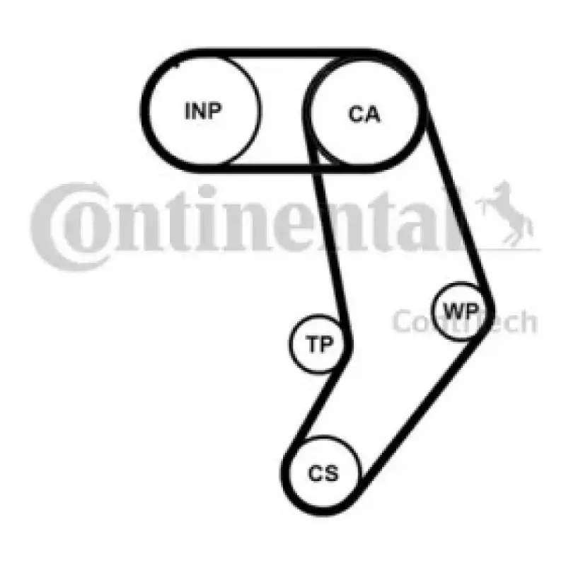 Комплект ГРМ VW T4 2.4D 90-03 (26.4x122z/20.1x77) (CT939K9PRO)