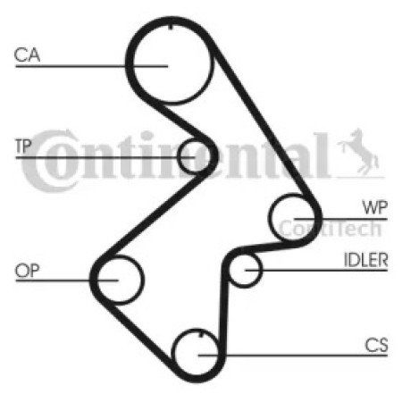 Ремінь ГРМ Toyota Camry/Rav4 2.0 16V 86-01 (163x26.7) (CT998)