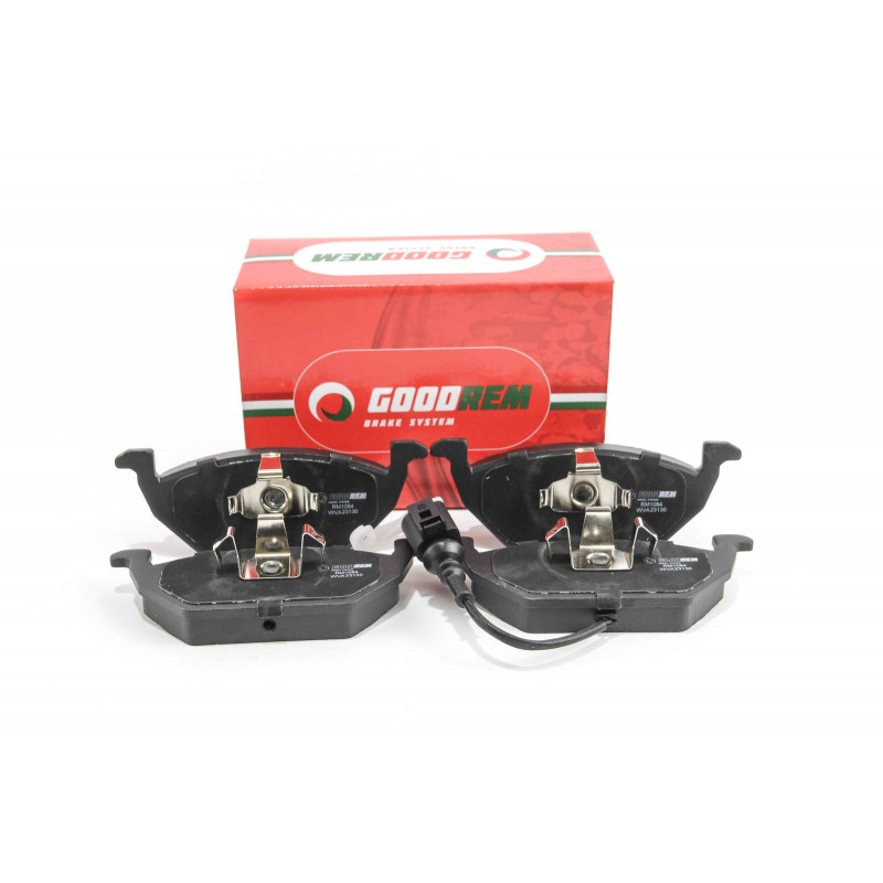 Передні гальнивні колодки GOODREM для Caddy III, Golf V, Octavia, A3 03- (з датчиком) RM1084