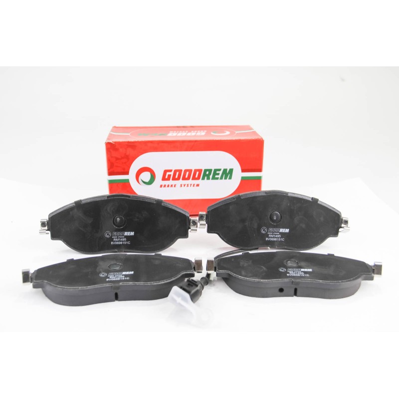 Передні гальнивні колодки GOODREM для VW Passat 10-, Skoda Octavia 12- (TRW) з датчиком RM1495