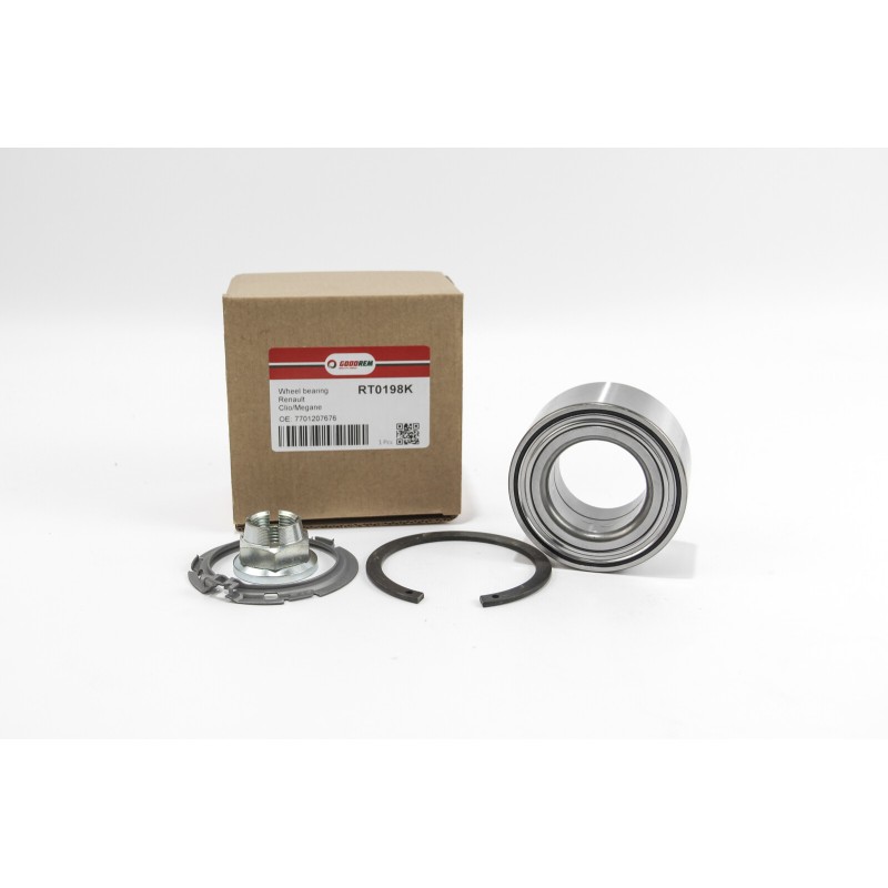 Підшипник маточини GOODREM передній для Renault Clio 05-, Megane 02-09 (39x42x77), (+ABS), (+монт. ккт.) RT0198K