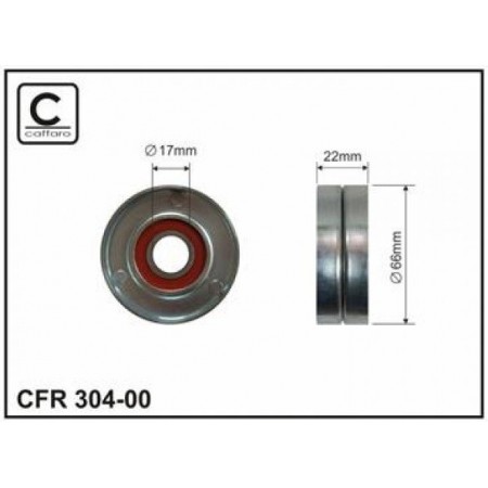 Ролик натяжной механизма поликлинового ремня Chevrolet Aveo/Kalos/Cruze/Orlando/Trax, Fiat Croma/Stilo, Opel Astra G/H 1.4-1.8LPG 09.98-   65,5x17x21,5