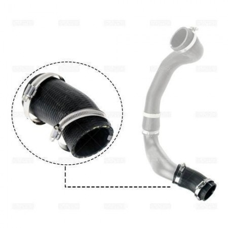Патрубок интеркулера Land Rover Freelander (L359) 2.2 TD4 06-14 (короткий) (14229)