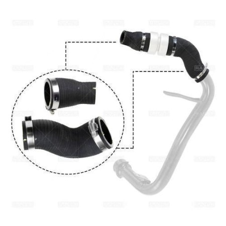 Патрубок интеркулера Ducato/Jumper 2.2 HDI 06- Л (до турбіни к-кт) (15399/K)