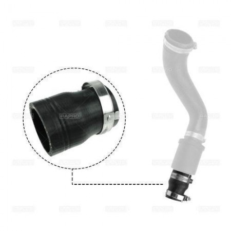 Патрубок интеркулера Transit 2.2 TDCi 11- (короткий) (16226)