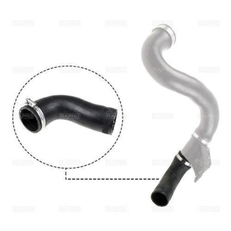 Патрубок інтеркулера Sprinter ОМ612 (верх.) (короткий) (28400)