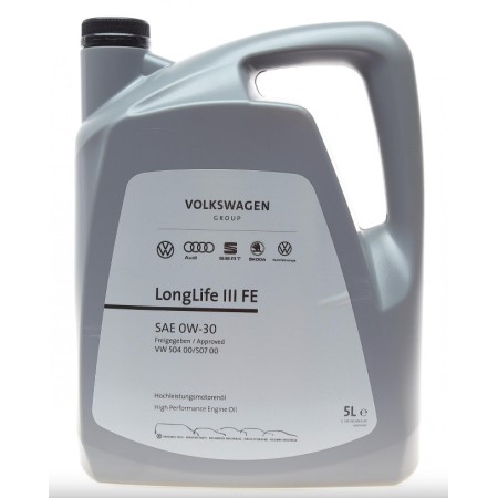Масло моторное VAG LongLife III 0W-30 (5л) (504.00/507.00) (GS55545M4)